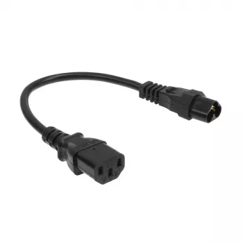 Cabo de alimentação ACT C6 - C13 preto 0,2 m 250 V 2,5 A
