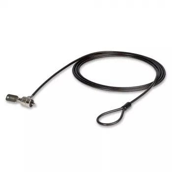 Cabo de segurança para portátil Lindy, 2 m, chave, plástico, policloreto de vinilo (PVC), aço, preto