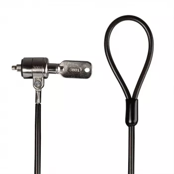 Cabo de segurança para portátil Lindy, 2 m, chave, plástico, policloreto de vinilo (PVC), aço, preto