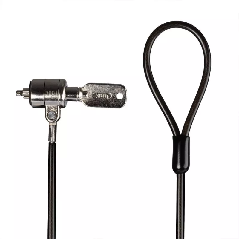 Cabo de segurança para portátil Lindy, 2 m, chave, plástico, policloreto de vinilo (PVC), aço, preto