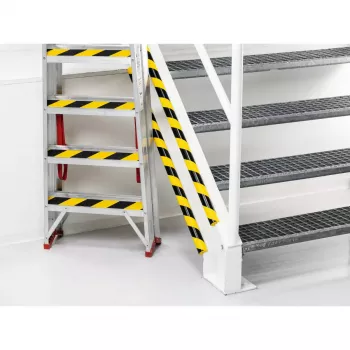 Proteção de canto de parede Durable 1126130 arredondada poliuretano preto amarelo 1000 mm