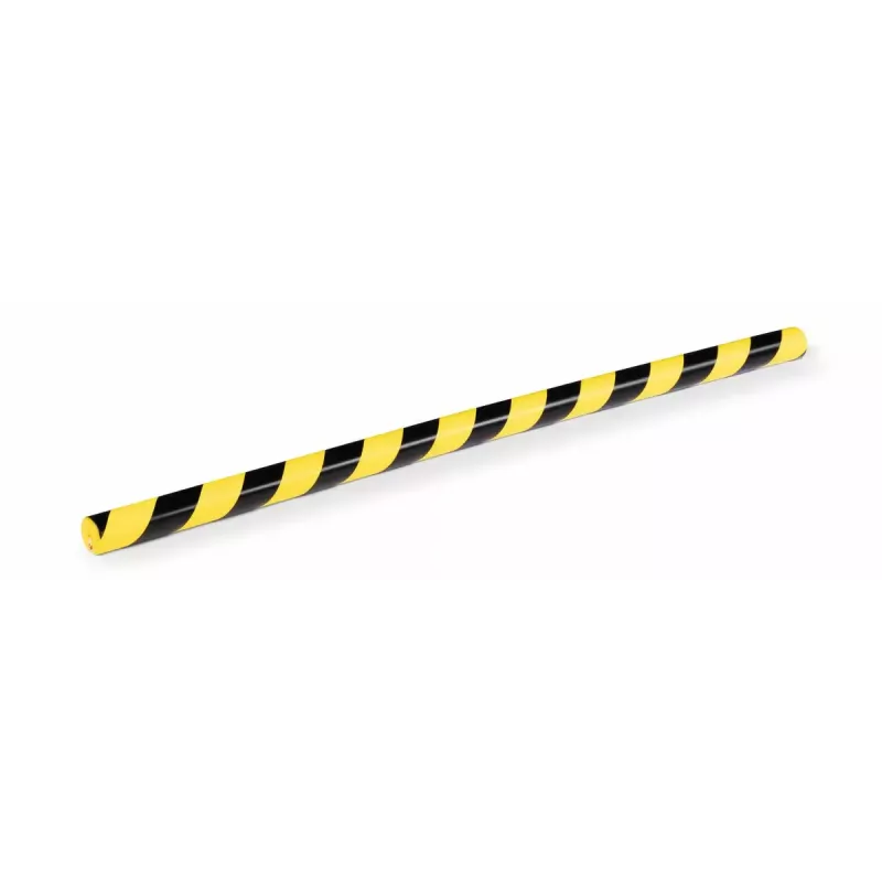 Proteção de canto de parede Durable 1126130 arredondada poliuretano preto amarelo 1000 mm