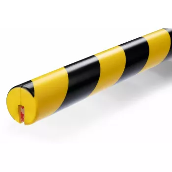 Proteção de canto de parede Durable 1126130 arredondada poliuretano preto amarelo 1000 mm