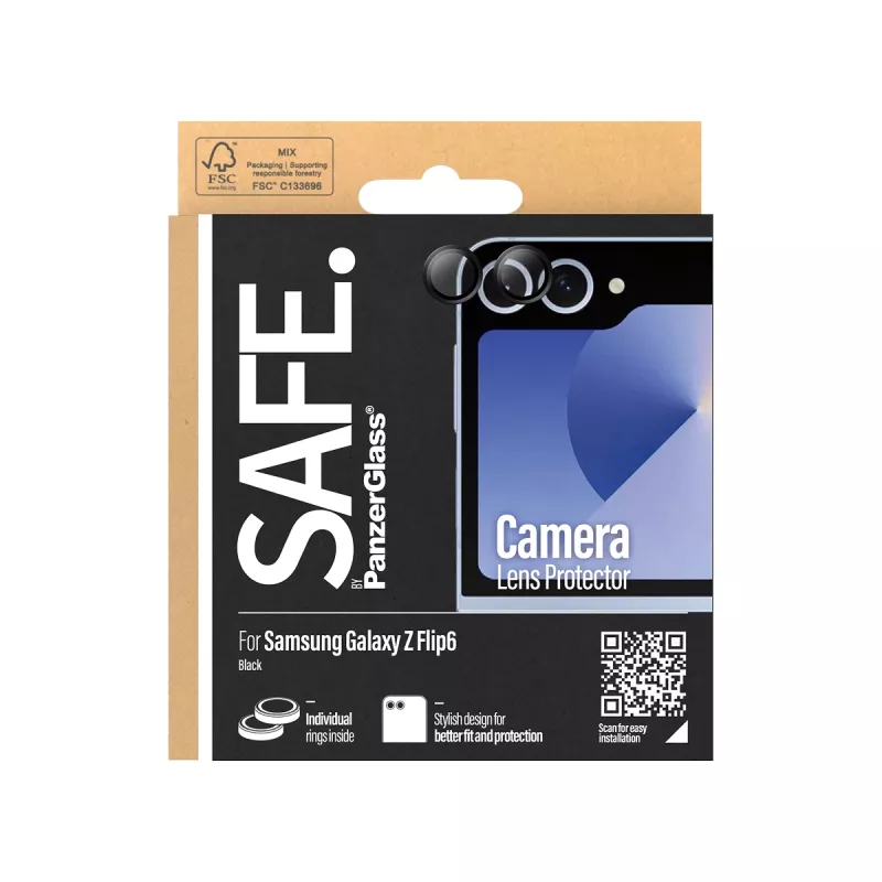 PanzerGlass SAFE. protetor para a lente da câmara, Samsung Galaxy Z Flip5, preto (SAFE95870)