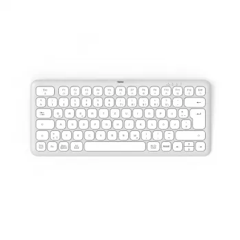 Teclado Hama WK-500 escritório/casa RF sem fios + Bluetooth QWERTZ alemão cinzento, branco