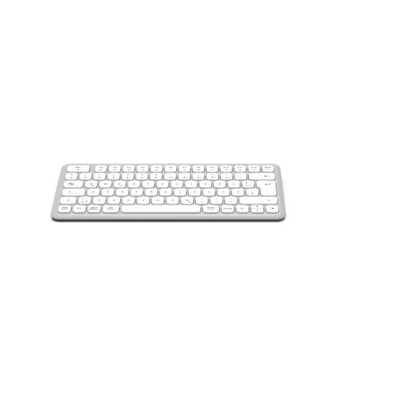 Hama WK-500 teclado multidispositivo, compacto, sem fios RF + Bluetooth, QWERTZ alemão, branco