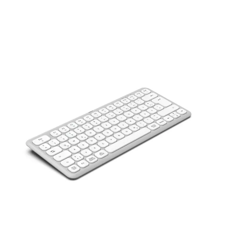 Hama WK-500 teclado multidispositivo, compacto, sem fios RF + Bluetooth, QWERTZ alemão, branco