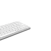 Hama WK-500 teclado multidispositivo, compacto, sem fios RF + Bluetooth, QWERTZ alemão, branco