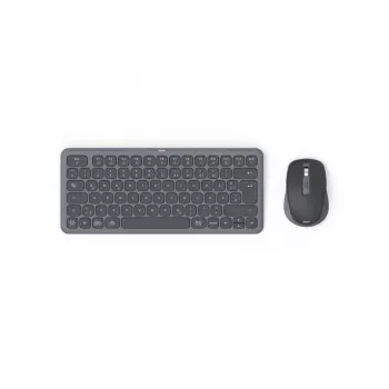 Conjunto teclado e rato Hama WKM-500 escritório/casa RF sem fios + Bluetooth QWERTZ alemão preto