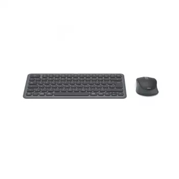 Conjunto teclado e rato Hama WKM-500 escritório/casa RF sem fios + Bluetooth QWERTZ alemão preto