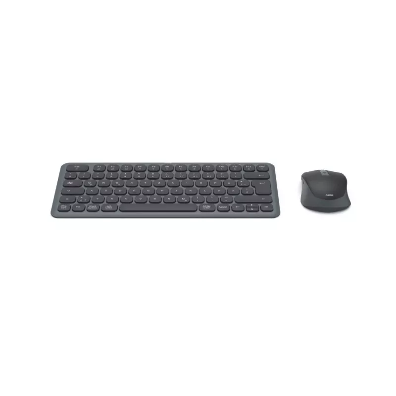 Hama WKM-500 Multi-Device conjunto de teclado e rato sem fios, compacto, QWERTZ alemão, preto