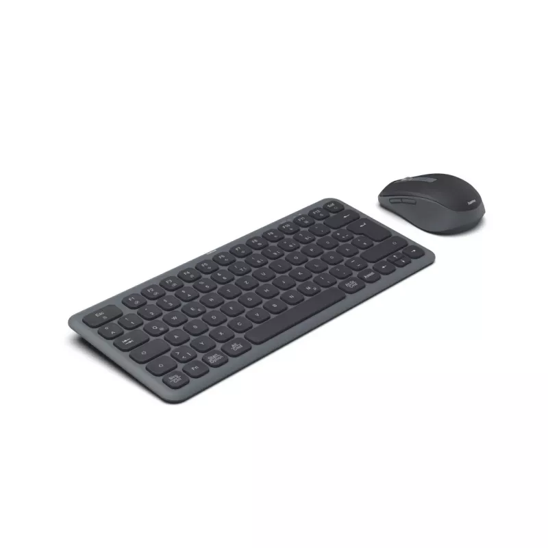 Hama WKM-500 Multi-Device conjunto de teclado e rato sem fios, compacto, QWERTZ alemão, preto
