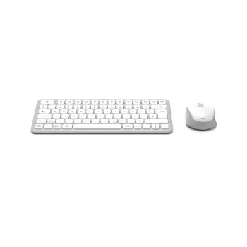 Hama WKM-500 Teclado e rato com Home USB + RF Wireless + Bluetooth QWERTZ Alemão cinzento, branco