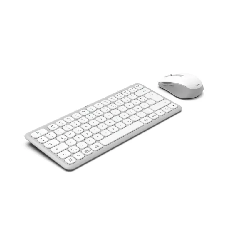 Hama WKM-500 Teclado e rato com Home USB + RF Wireless + Bluetooth QWERTZ Alemão cinzento, branco