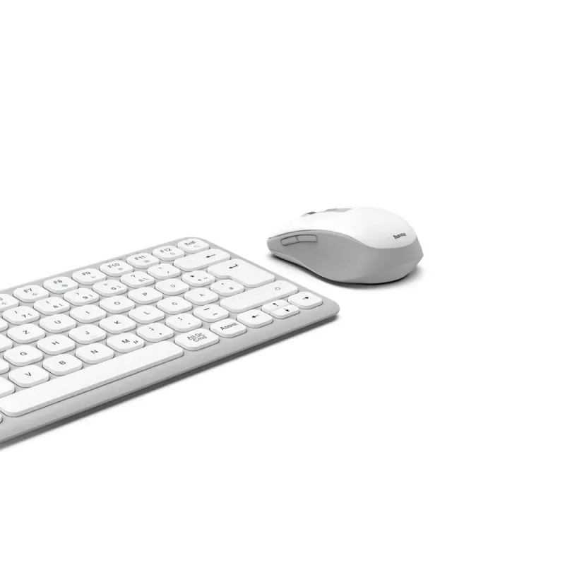 Hama WKM-500 Teclado e rato com Home USB + RF Wireless + Bluetooth QWERTZ Alemão cinzento, branco
