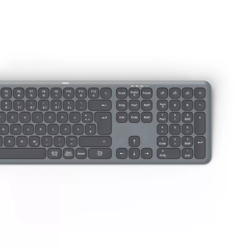 Hama WK-550 Teclado Home/Office RF Wireless + Bluetooth QWERTZ Alemão preto, cinzento-escuro