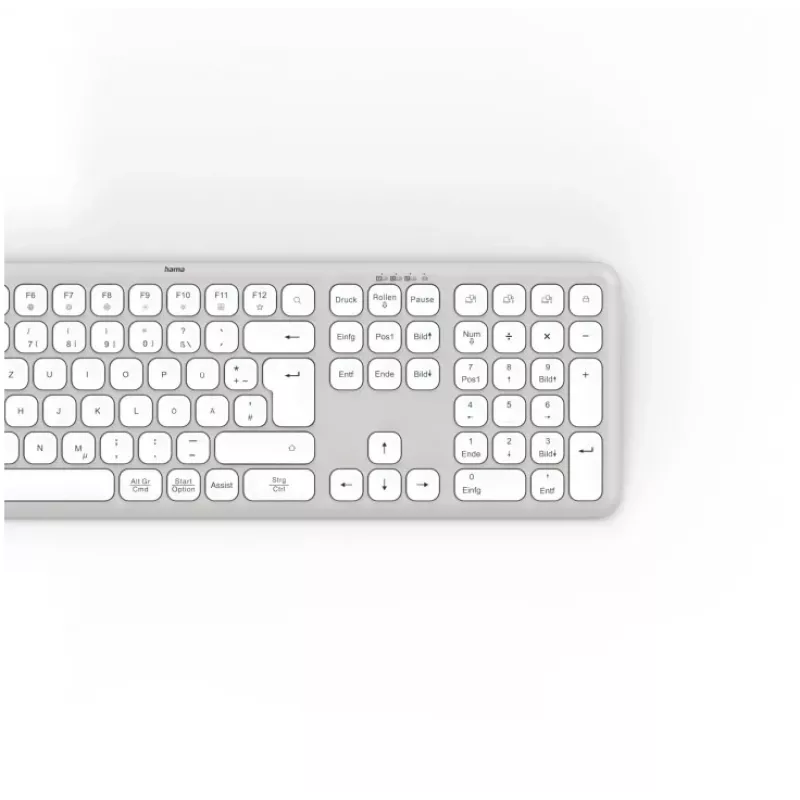 Hama WK-550 Teclado Home/Office RF Wireless + Bluetooth QWERTZ Alemão cinzento, branco