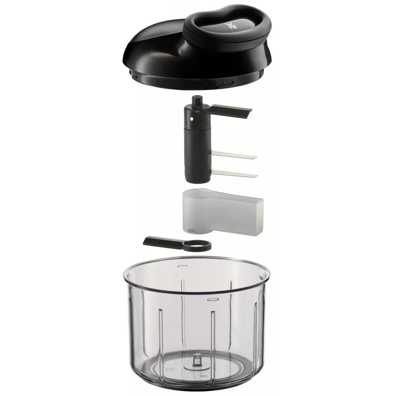WMF Gourmet 18.7678.6040 picadora manual preto, transparente