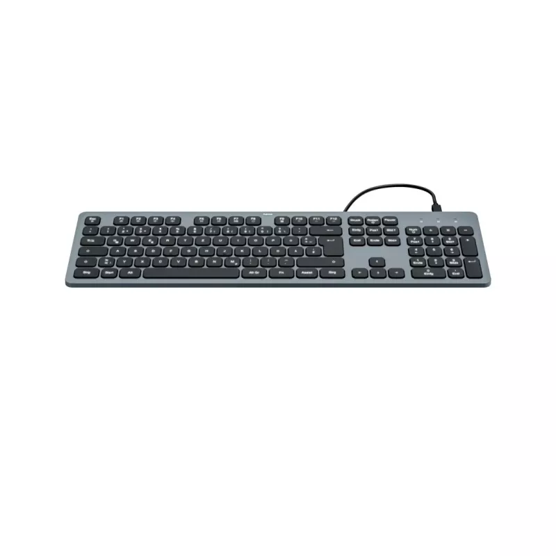 Hama CK-400 Teclado Home/Office USB QWERTZ Alemão preto, cinzento-escuro