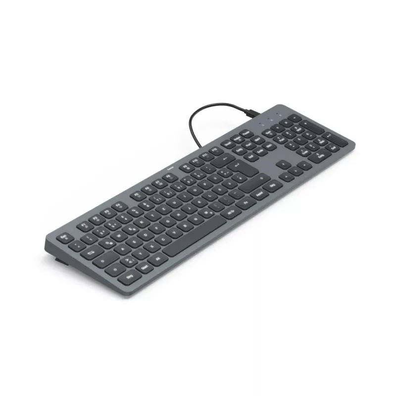 Hama CK-400 Teclado Home/Office USB QWERTZ Alemão preto, cinzento-escuro