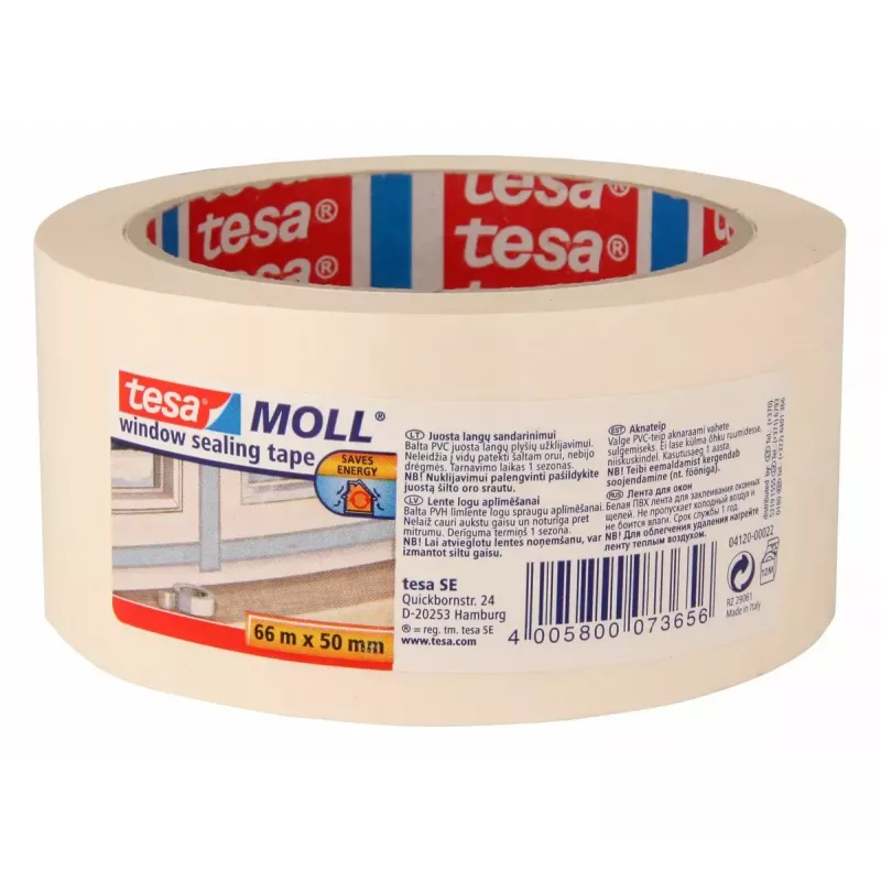 Tesa tesapack 4120 fita de embalagem de PVC, 50 mm x 66 m