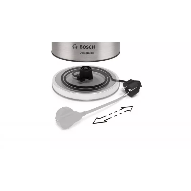 Bosch TWK5P480 chaleira 1,7 L 2400 W preto, aço inoxidável