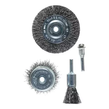 Conjunto de escovas de arame com prato de polir kwb 597500