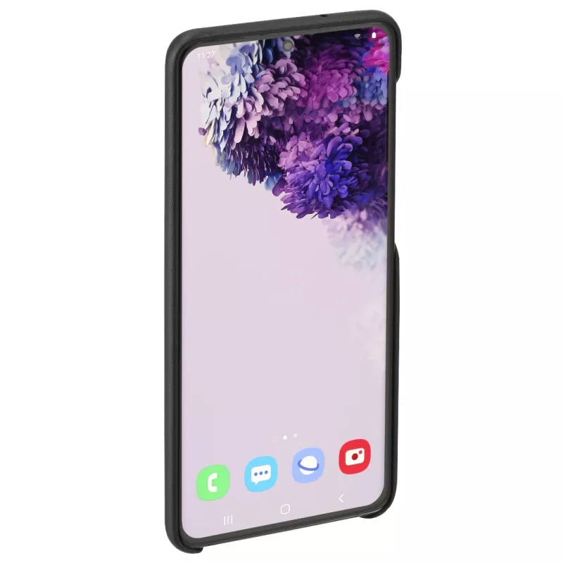 Hama Essential Line Finest Sense capa traseira para Samsung Galaxy S20+ / S20+ 5G, pele sintética, preto