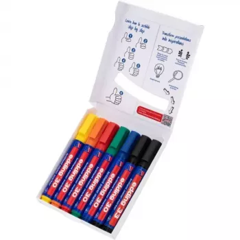 Marcador permanente Edding conjunto para flipchart colorido sortido 7 unidades