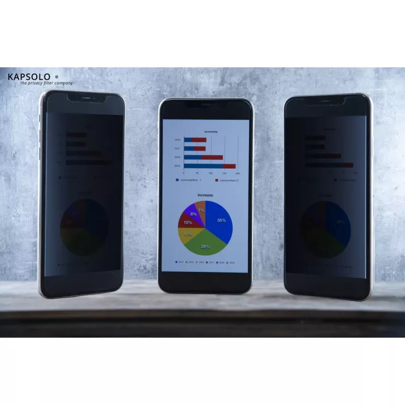 KAPSOLO KAP12733 filtro de privacidade autoadesivo de 4 vias para iPhone 13 / iPhone 13 Pro