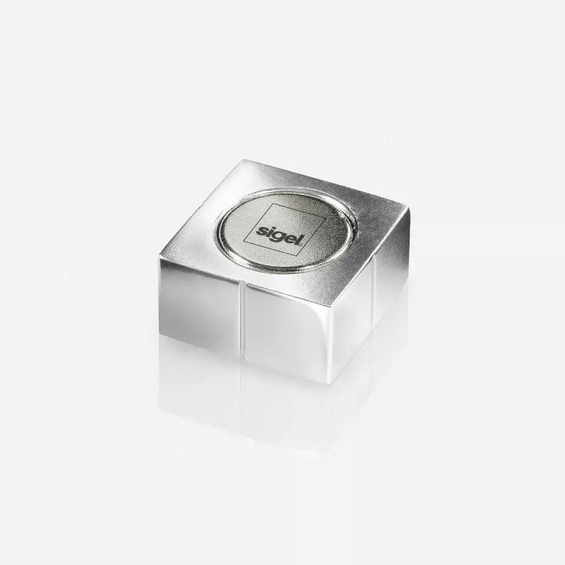 Ímã para trabalhos manuais quadrado Sigel BA705 neodímio prateado 20x20x10mm