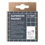 Ímã para trabalhos manuais quadrado Sigel BA705 neodímio prateado 20x20x10mm