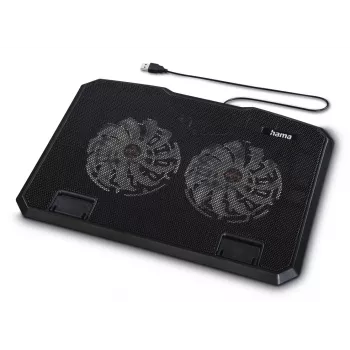 Base de refrigeração para portátil Hama preta metal 39,6 cm (15,6 polegadas)