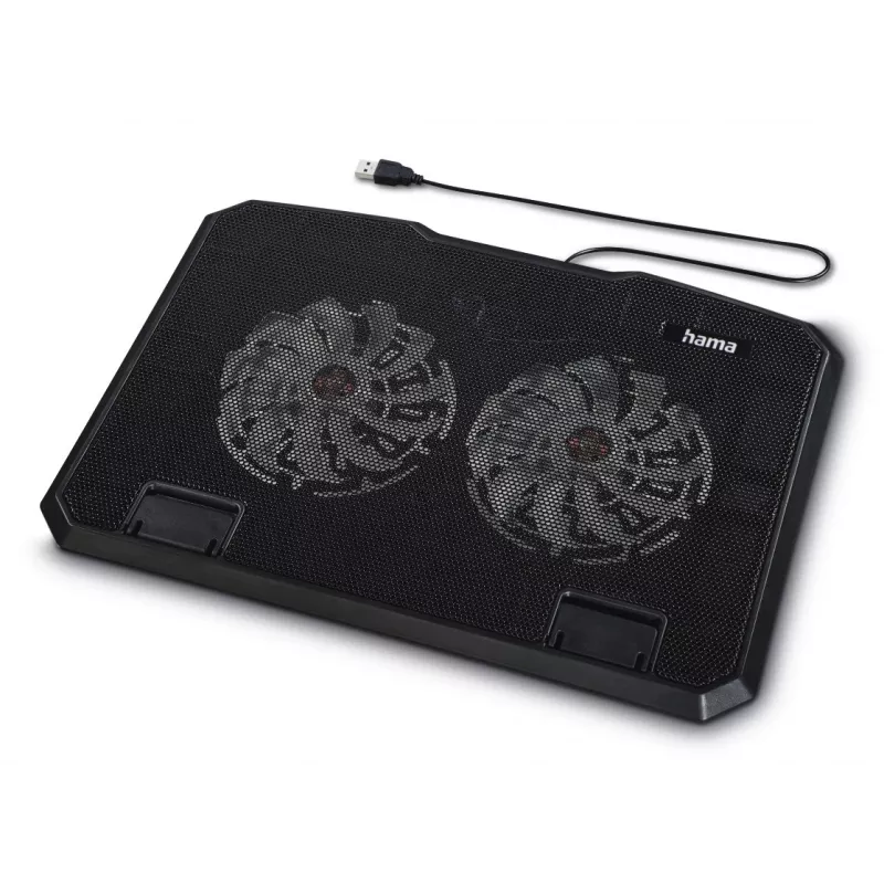 Base de refrigeração para portátil Hama preta metal 39,6 cm (15,6 polegadas)