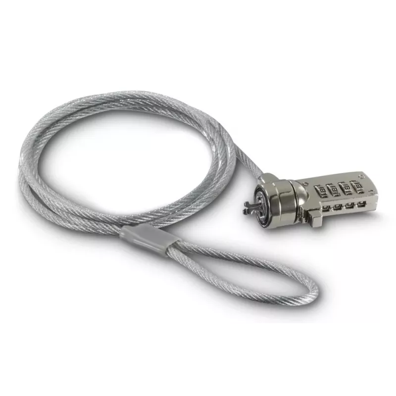 Hama Light cadeado para portátil, combinação de 4 dígitos, aço carbono, prateado