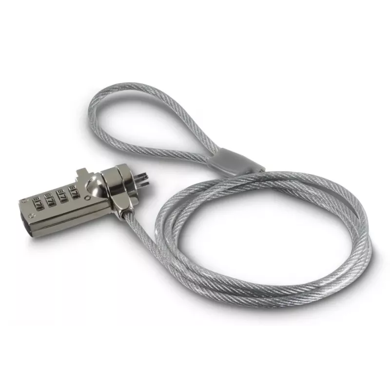 Hama Light cadeado para portátil, combinação de 4 dígitos, aço carbono, prateado