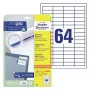 Etiquetas autocolantes Avery 4785 retangulares permanentes branco 1920 unid.