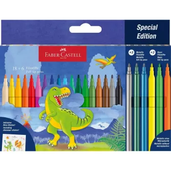 Marcador de feltro Faber-Castell 554222 multicolor 24 unid.