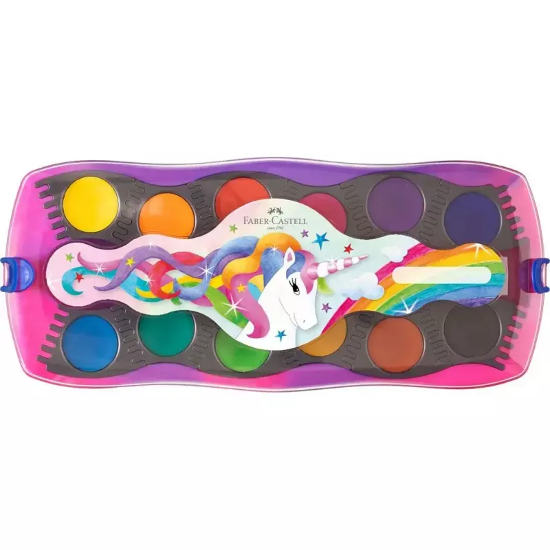 Faber-Castell Einhorn caixa de aguarelas, 12 cores