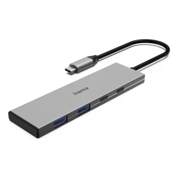Hama 00200147 hub de interfaces USB Type-C 10000 Mbit/s cinzento