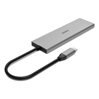 Hama 00200147 hub de interfaces USB Type-C 10000 Mbit/s cinzento