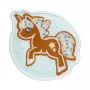 Pin LAUT MAGMOJI BADGE – Unicorn Cookie Christmas Edition, PVC e silicone, castanho/azul-claro, 1 unid.