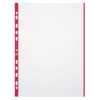 ELBA 971619-13 bolsa para documentos, A4, PP, 0,09 mm, margem colorida vermelha, transparente, aberta em cima, perfuração europeia