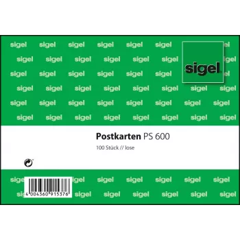 Ficha de arquivo Sigel PS600 Verde Branco 100 unid.