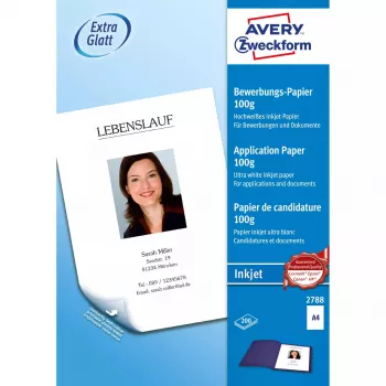 Papel para impressora A4 Avery 2788 Branco acetinado