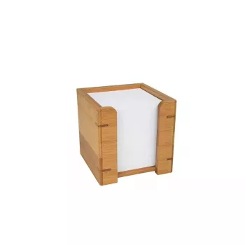 WEDO 61 707 caixa de notas de bambu com 900 folhas, 90 x 90 mm