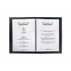 Sigel SM115 porta-menu A5, preto, plástico, com 2 bolsas duplas transparentes