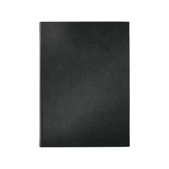 Dossier Sigel SM115 pele linho plástico preto A5