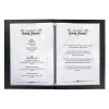 Sigel SM110 porta-menu A4, preto, plástico, com 2 bolsas duplas transparentes