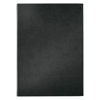 Dossier Sigel SM110 pele linho plástico preto A4